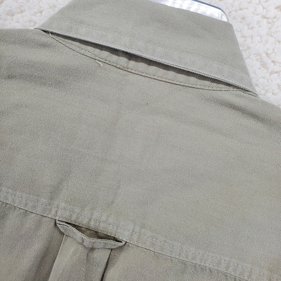 Vtg Logo 7 Packers Shirt Men M LS Button Down Khaki Beige Game Day Green Bay Y2K - Picture 11 of 16